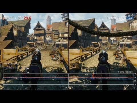 The Witcher 3: PS4 Patch 1.07 vs 1.05 Frame-Rate Test