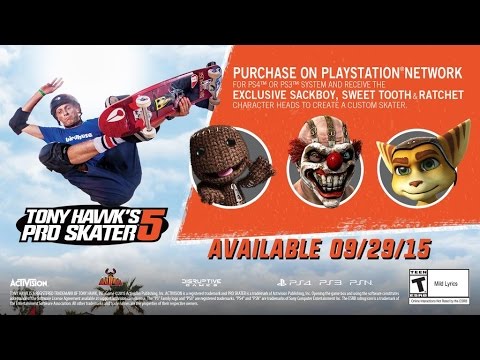 Tony Hawk’s Pro Skater 5 - PlayStation Exclusive Character Heads