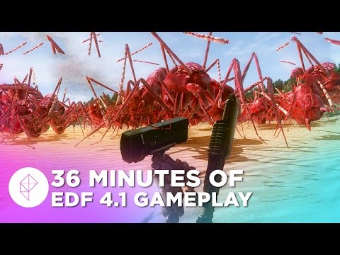 36 Minutes of Earth Defense Force 4.1 Gameplay (PS4, 60fps)