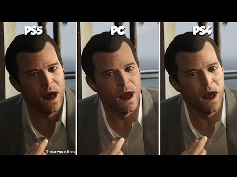 GTA 5 Expanded &amp; Enhanced Graphics Comparison (PS5 vs PC vs PS4)