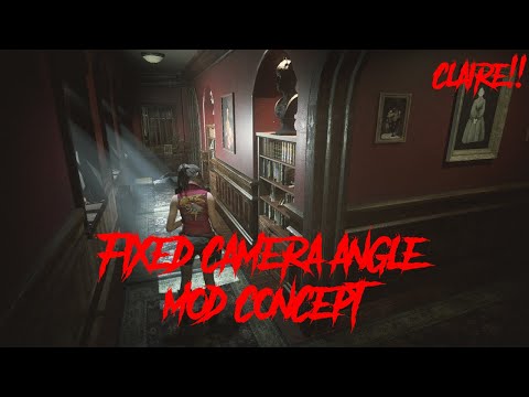 Resident Evil 2 Remake [FIXED CAMERA ANGLE MOD CONCEPT] [CLAIRE!!]