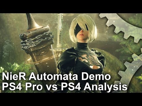 Nier Automata PS4 vs PS4 Pro Demo Comparison + Frame-Rate Test