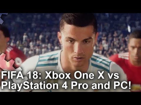 [4K] FIFA 18 Xbox One X vs PS4 Pro vs PC Graphics Comparison