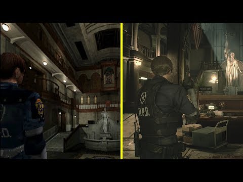 Resident Evil 2 Remake vs Original Side by Side Walkthrough Comparison