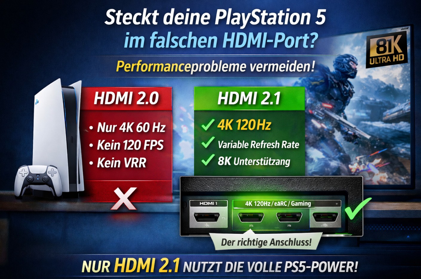 Deine PlayStation 5 steckt vielleicht im falschen HDMI-Port – und das kostet Leistung - PlayStationInfo