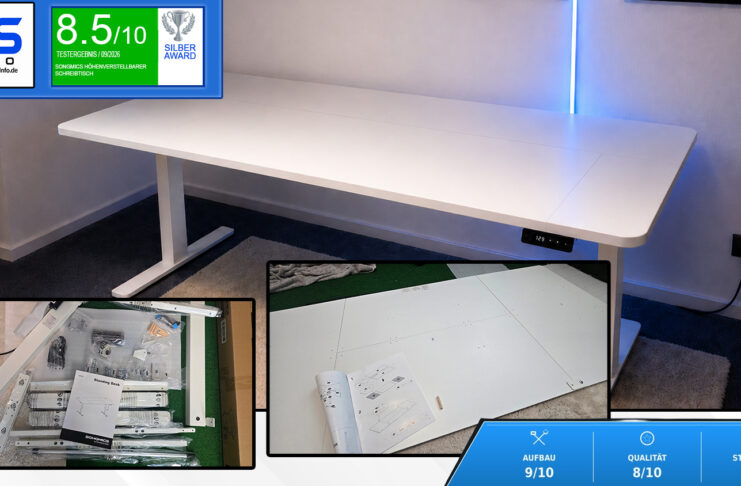 SONGMICS höhenverstellbarer Schreibtisch mit 180 × 80 cm im Test